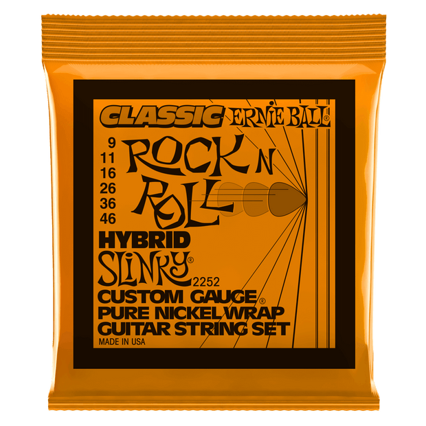 Ernie Ball 2252 Classic Rock n Roll Hybrid Slinky 09-42 Pure Nickel Saitensatz