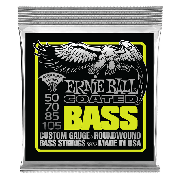 Ernie Ball 3832 Coated Regular Slinky Bass 50-105 Nickel plated Steel Saitensatz