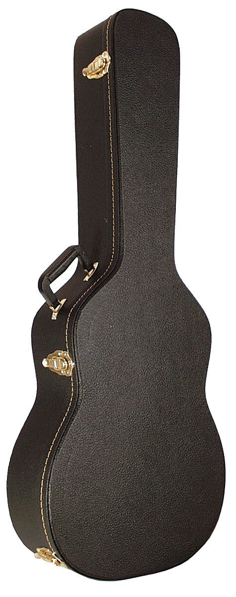 SCC 650136 Klassikgitarre 4/4 Flat Schwarz Gitarrenkoffer