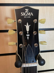 Sigma HBA-102H-TBB Semi-Hollow Transparent Blueburst E-Gitarre