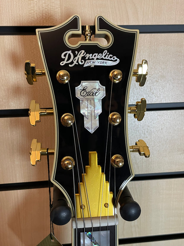 D'Angelico Excel DC Stopbar Tailpiece Solid Black E-Gitarre