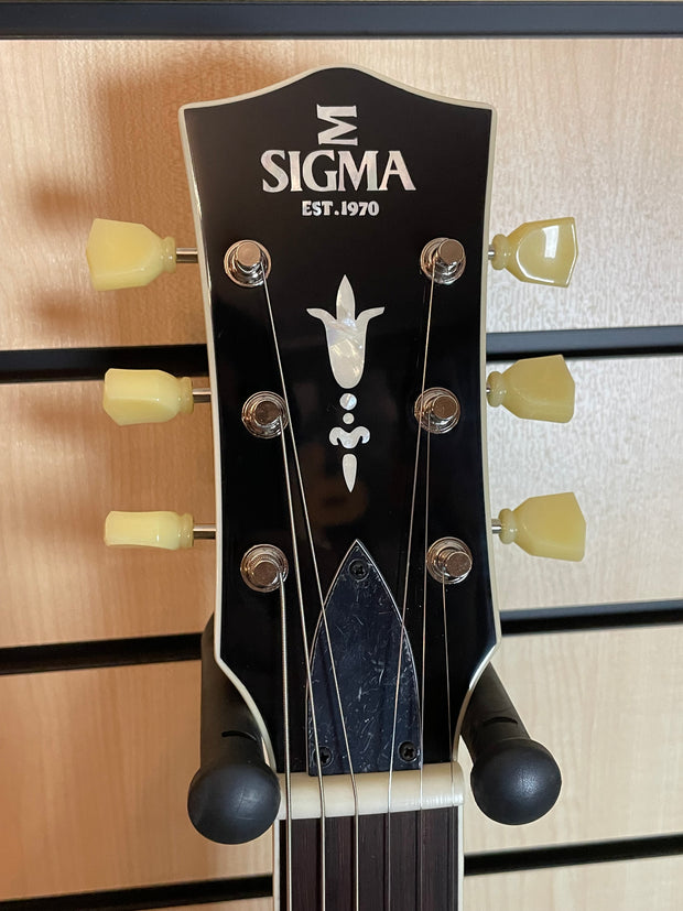 Sigma HBW-102H-DS Semi-Hollow Dark Stain E-Gitarre