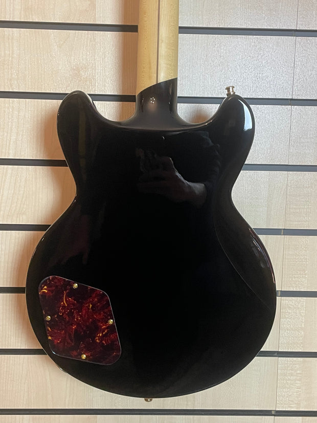 D'Angelico Deluxe Brighton Solid Black E-Gitarre