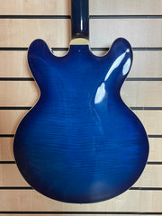 Sigma HBA-102H-TBB Semi-Hollow Transparent Blueburst E-Gitarre