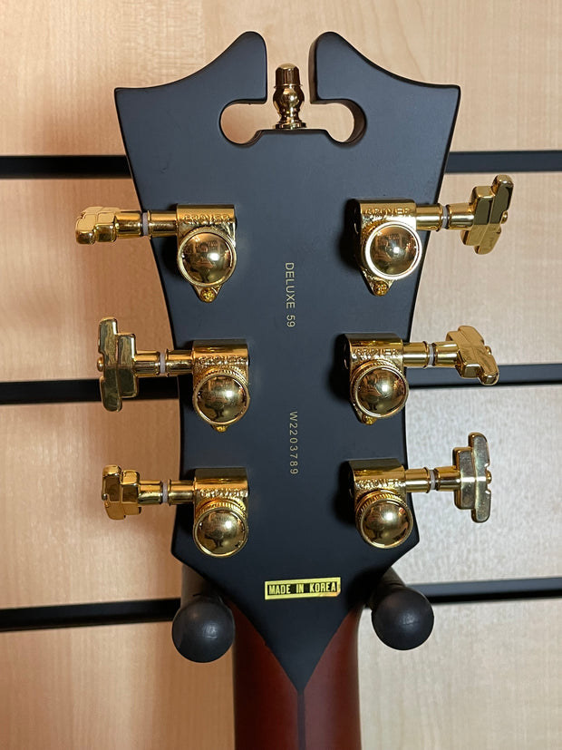 D'Angelico Deluxe 59 Satin Brown Burst E-Gitarre