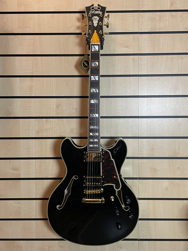 D'Angelico Excel DC Stopbar Tailpiece Solid Black E-Gitarre