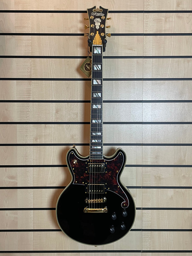 D'Angelico Deluxe Brighton Solid Black E-Gitarre
