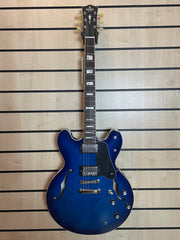 Sigma HBA-102H-TBB Semi-Hollow Transparent Blueburst E-Gitarre