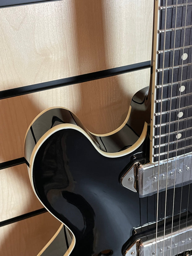 Sigma HBA-102P-BK Semi-Hollow Schwarz E-Gitarre