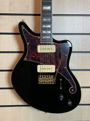 D'Angelico Deluxe Bedford Solid Black E-Gitarre