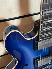 Sigma HBA-102H-TBB Semi-Hollow Transparent Blueburst E-Gitarre