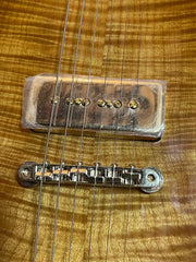 B&G Little Sister Crossroads Cut P90 5A Flamed Maple Honey Burst E-Gitarre