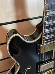 D'Angelico Excel DC Stopbar Tailpiece Solid Black E-Gitarre