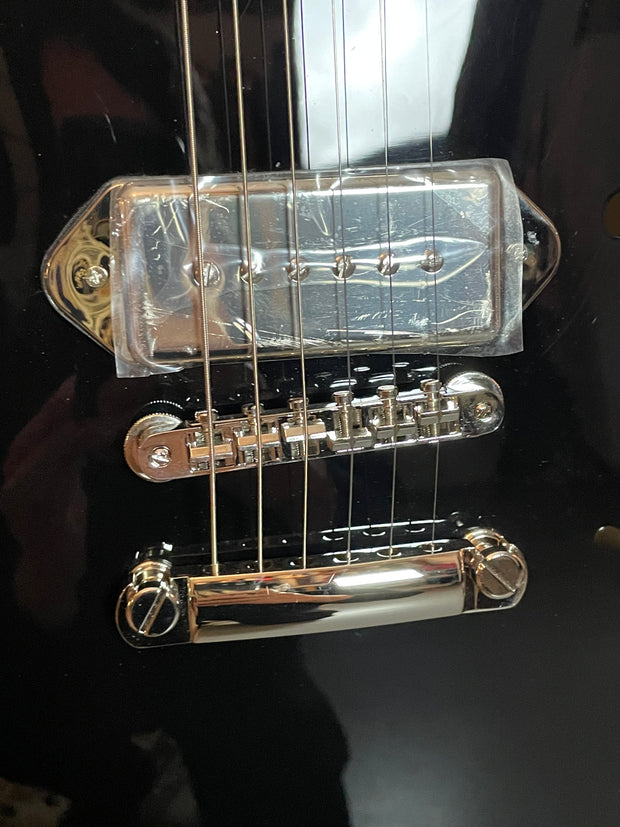 Sigma HBA-102P-BK Semi-Hollow Schwarz E-Gitarre