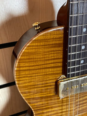 B&G Little Sister Crossroads Cut P90 5A Flamed Maple Honey Burst E-Gitarre