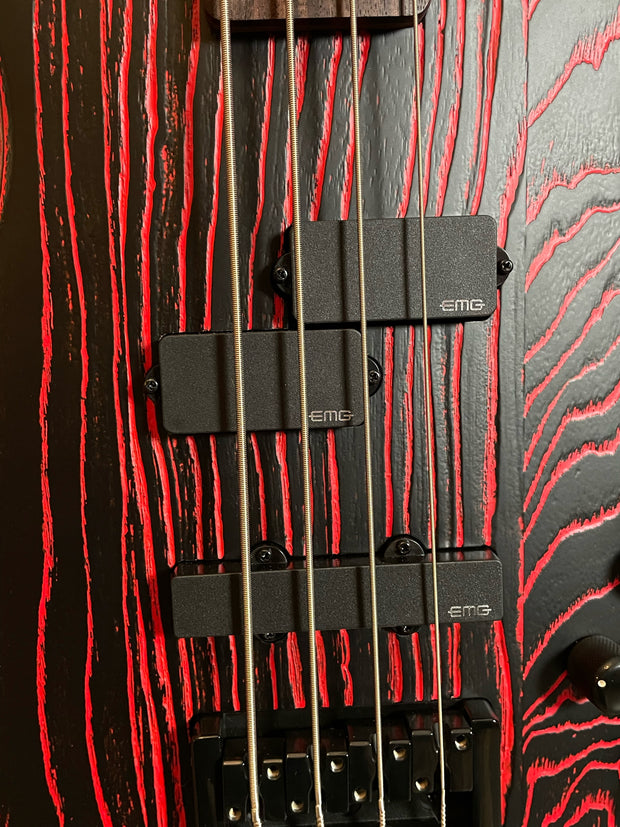 Spector NS Pulse 4 Carbon Series Cinder Red E-Bass