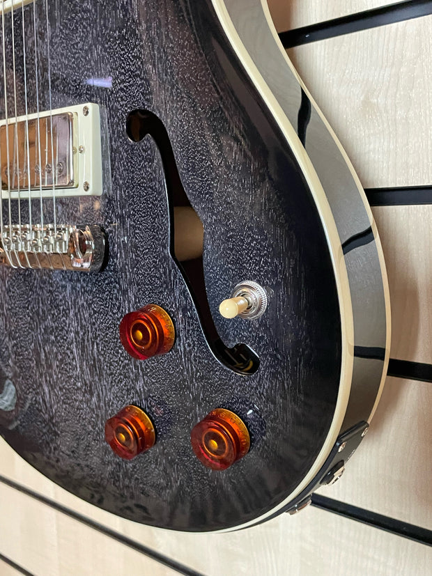 PRS SE Hollowbody Standard Piezo Dog Hair Smokeburst E-Gitarre