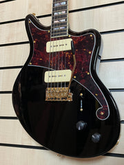 D'Angelico Deluxe Bedford Solid Black E-Gitarre