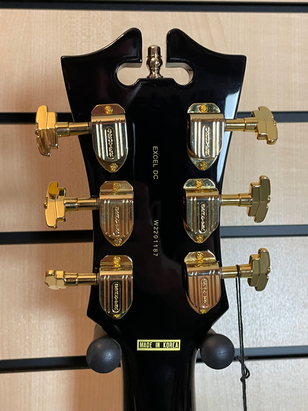 D'Angelico Excel DC Stopbar Tailpiece Solid Black E-Gitarre