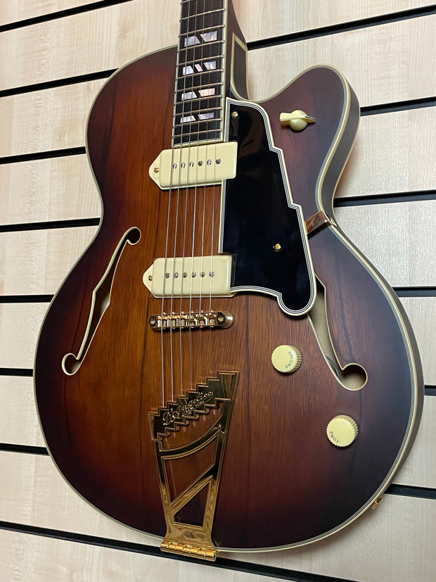 D'Angelico Deluxe 59 Satin Brown Burst E-Gitarre
