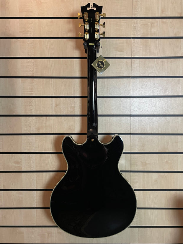 D'Angelico Excel DC Stopbar Tailpiece Solid Black E-Gitarre