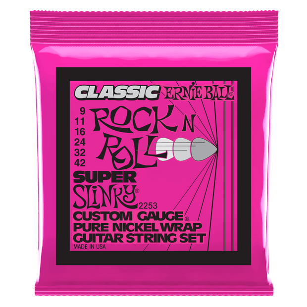 Ernie Ball 2253 Classic Rock n Roll Super Slinky 09-42 Pure Nickel Saitensatz
