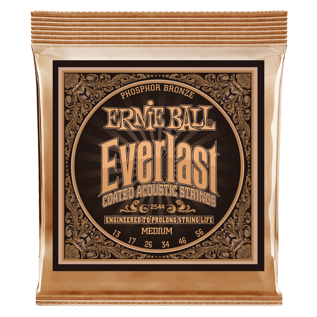 Ernie Ball 2544 Everlast Coated Phosphor Bronze Medium 13-56 Saitensatz