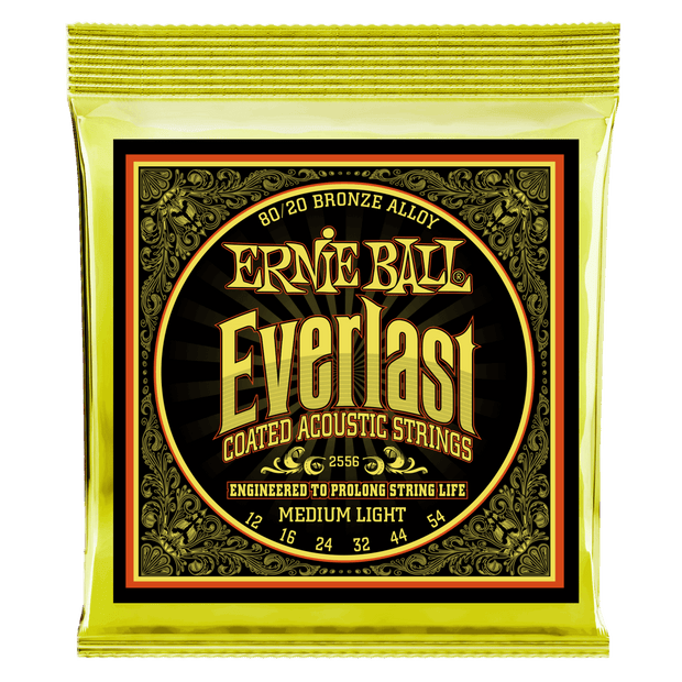 Ernie Ball 2556 Everlast Coated 80/20 Bronze Medium Light 12-54 Saitensatz