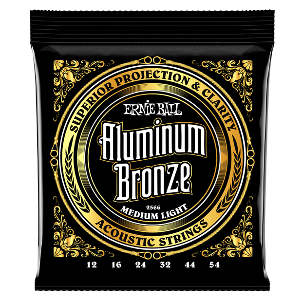 Ernie Ball 2566 Aluminum Bronze Medium Light 12-54 Saitensatz