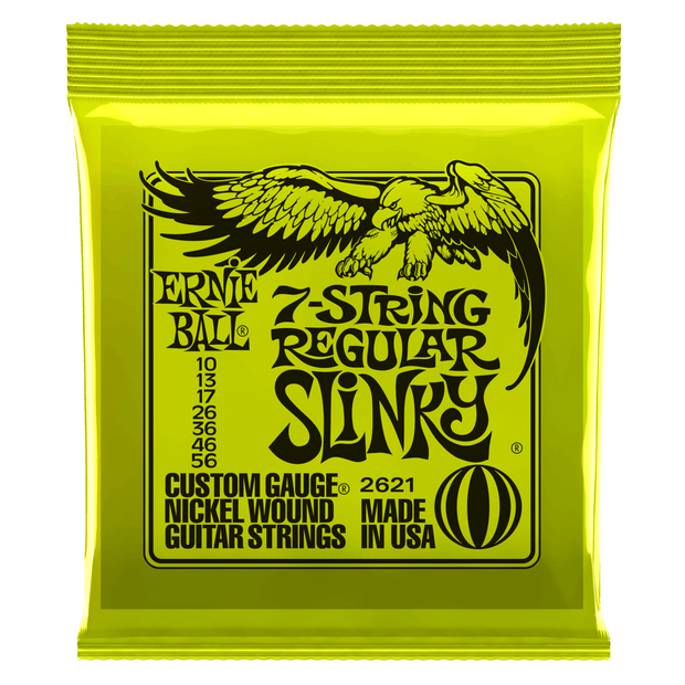 Ernie Ball 2621 7-String Regular Slinky 10-56 Nickel plated Saitensatz