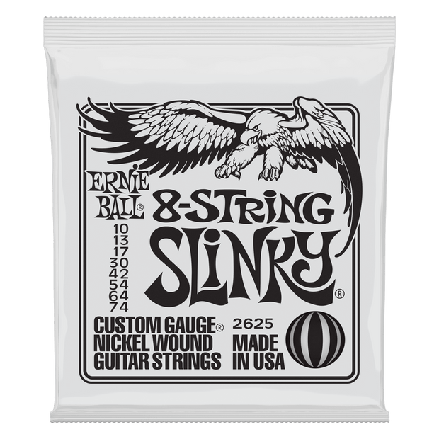 Ernie Ball 2625 8-String Slinky 10-74 Nickel plated Steel Saitensatz