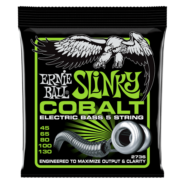 Ernie Ball 2736 Cobalt Regular Slinky 5 Bass 45-130 Cobalt Wound Saitensatz