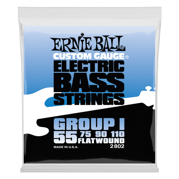 Ernie Ball 2802 Flatwound Group I Bass 55-110 Stainless Steel Saitensatz