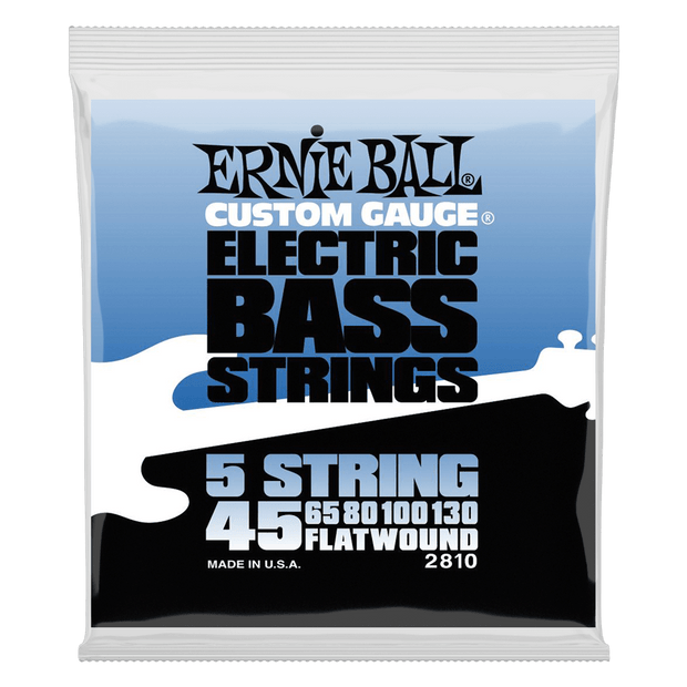 Ernie Ball 2810 Flatwound 5-String Bass 45-130 Stainless Steel Saitensatz