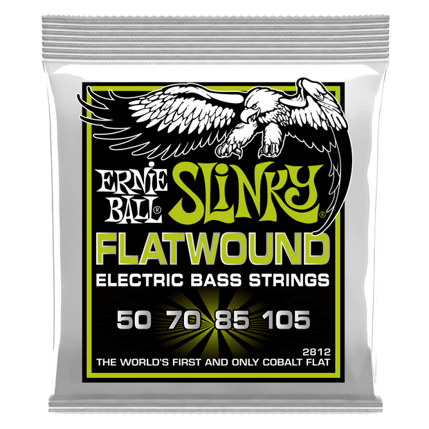 Ernie Ball 2812 Regular Slinky Flatwound Bass 50-105 Cobalt Flatwound Saitensatz