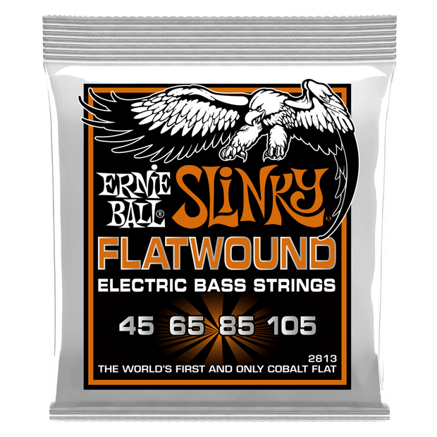 Ernie Ball 2813 Hybrid Slinky Flatwound Bass 45-105 Cobalt Flatwound Saitensatz