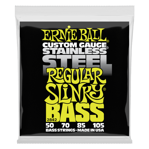 Ernie Ball 2842 Stainless Steel Regular Slinky Bass 50-105 Saitensatz