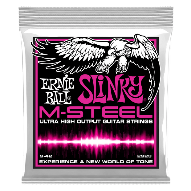 Ernie Ball 2923 M-Steel Super Slinky 09-42 Maraging Steel Saitensatz