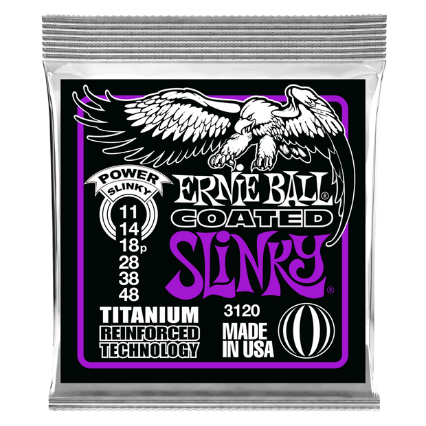 Ernie Ball 3120 RPS Coated Power Slinky 11-48 Nickel plated Steel Saitensatz