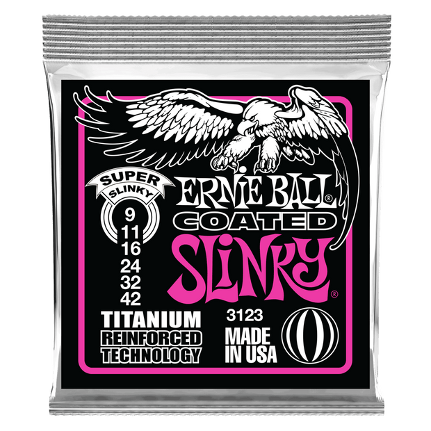 Ernie Ball 3123 RPS Coated Super Slinky 09-42 Nickel plated Steel Saitensatz