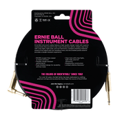 Ernie Ball 6058 Braided Schwarz 7,62 m Monoklinke/Monoklinke Gerade/Gewinkelt Instrumentenkabel