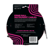 Ernie Ball 6062 Braided BK/RD 7,62 m Monoklinke/Monoklinke Gerade/Gewinkelt Instrumentenkabel