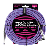 Ernie Ball 6069 Braided Lila 7,62 m Monoklinke/Monoklinke Gerade/Gewinkelt Instrumentenkabel