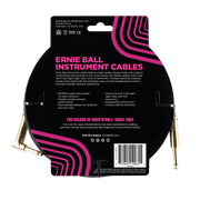 Ernie Ball 6081 Braided Schwarz 3,05 m Monoklinke/Monoklinke Gerade/Gewinkelt Instrumentenkabel