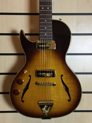 B&G Little Sister Crossroads Cut P90 Lefthand Tobacco Burst E-Gitarre