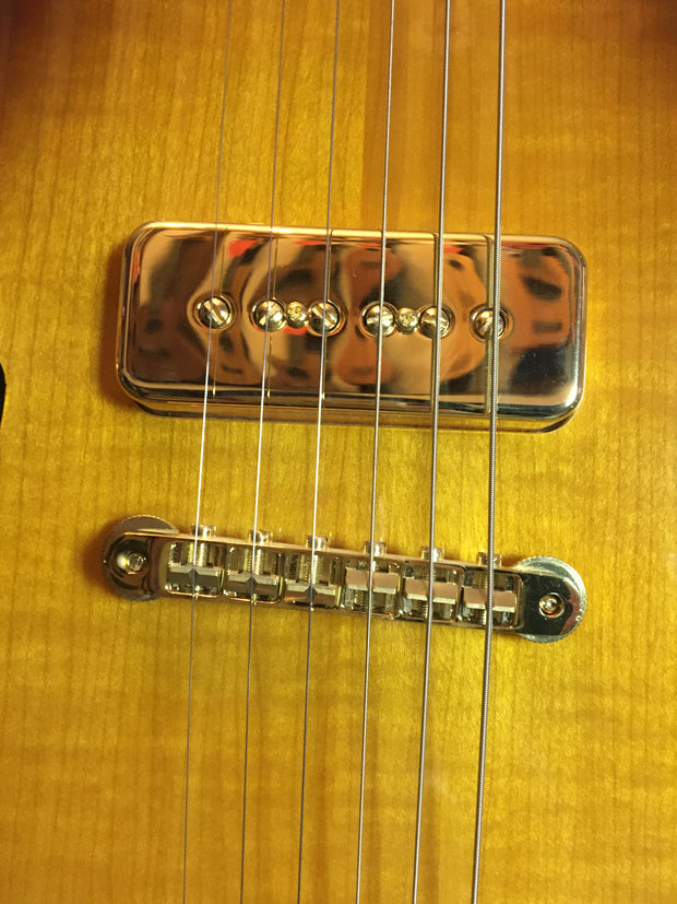 B&G Little Sister Crossroads Cut P90 Lefthand Tobacco Burst E-Gitarre