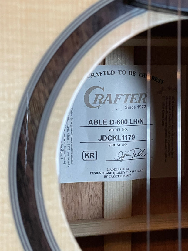 Crafter ABLE D-600 N LH Lefthand Westerngitarre